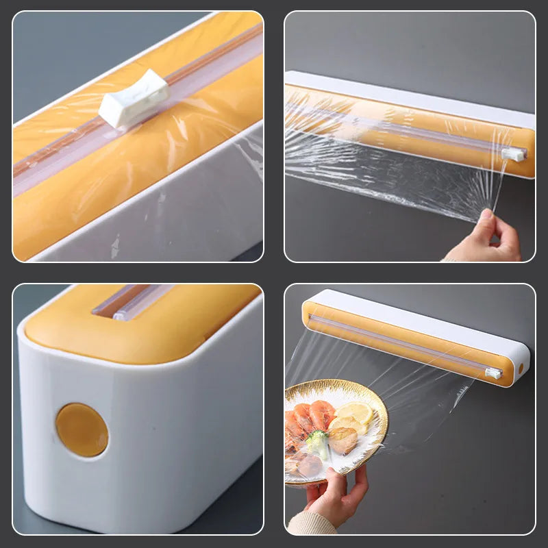 Dispensador de Papel Filme Multifuncional de Cozinha - CorteCerto