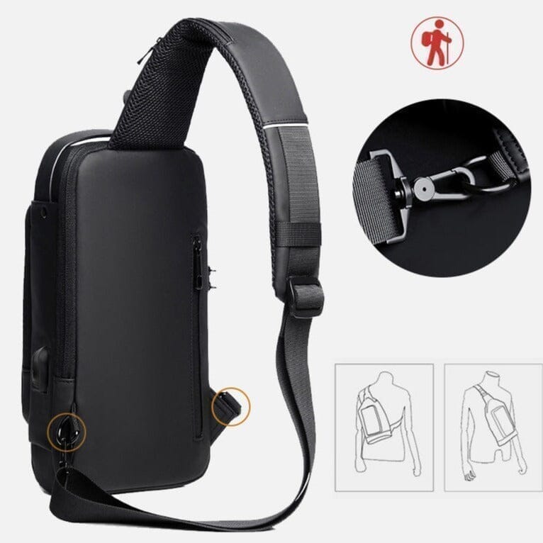 Slim Bag - Mochila Anti-Furto com Senha USB